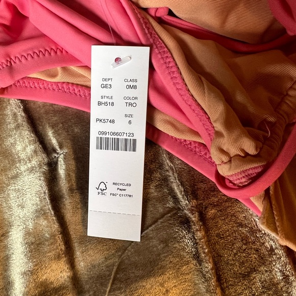 BNWT new with tags! J.Crew pink beaded one piece bathing suit size 6 - Picture 4 of 5